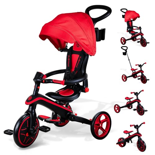 Globber - Dreirad Explorer 4-in-1 – Dreirad, faltbar und skalierbar als Laufrad für Kleinkinder von 10 Monaten bis 5 Jahren von Globber