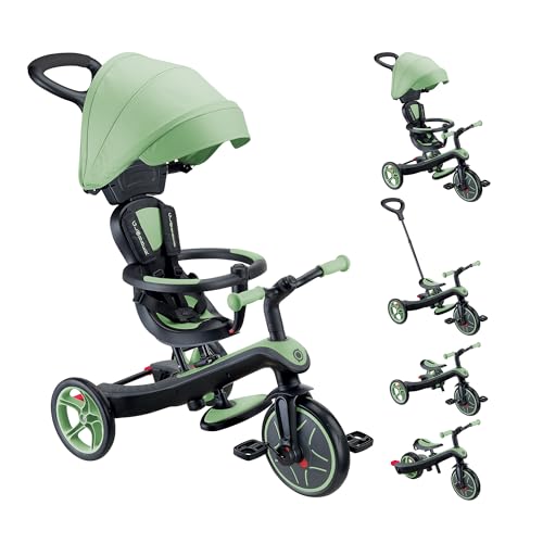 Globber - Dreirad Explorer 4-in-1 – skalierbares Dreirad und Laufrad für Kleinkinder von 10 Monaten bis 5 Jahren – Version 2 – Salbeigrün Globber - Dreirad Explorer 4-in-1 – skalierbares Dreirad und Laufrad für Kleinkinder von 10 Monaten bis 5 Jahren – Version 2 – Salbeigrün von Globber