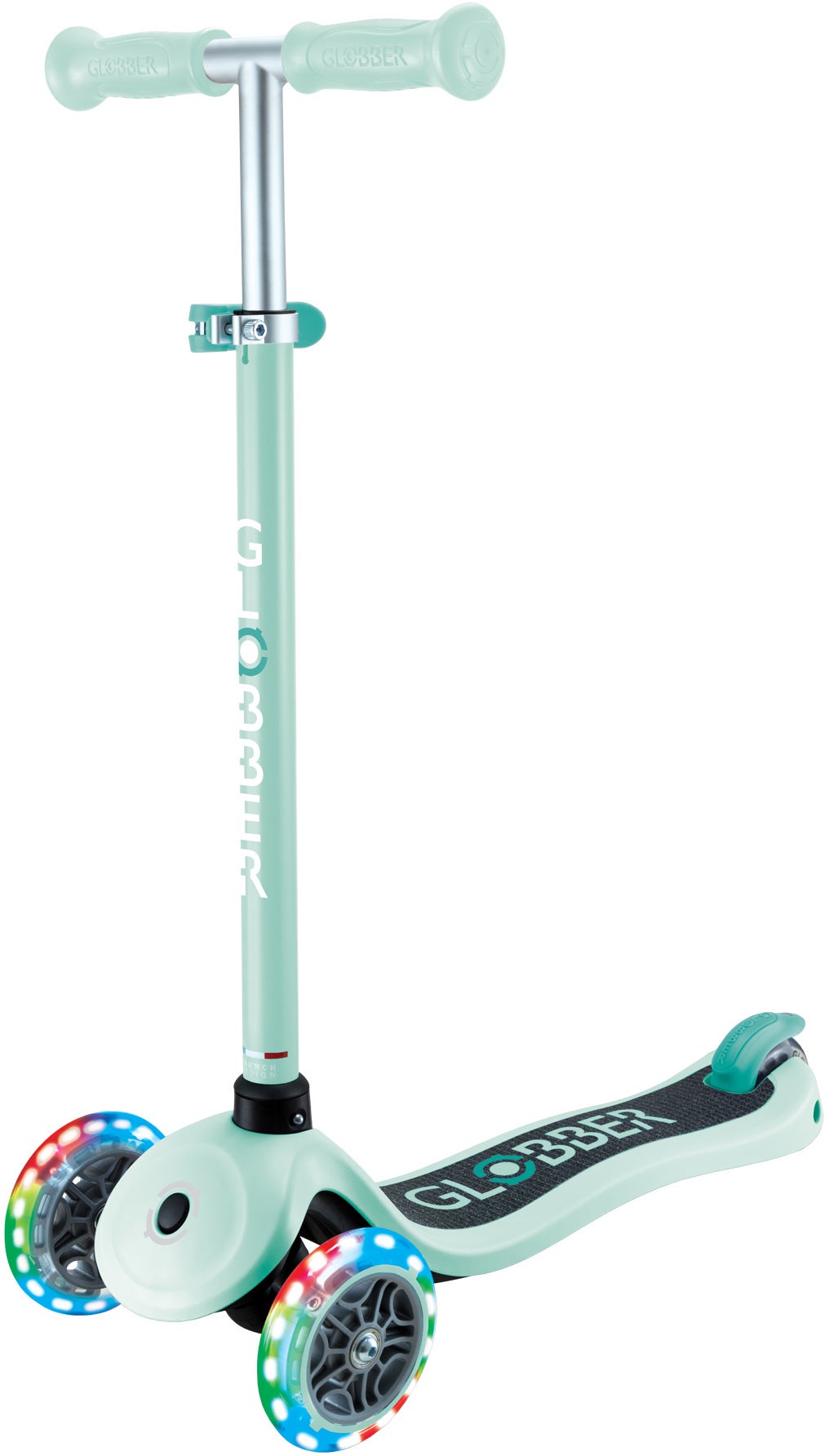 Globber Primo Lights V2 3-rädriger Klapp-Tretroller, Pastel Mint Globber Primo Lights V2 3-rädriger Klapp-Tretroller, Pastel Mint von Globber