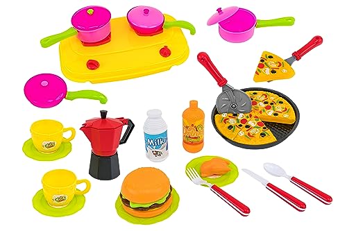 Cose di Casa 40671 - Playset Zubehör für Küche, Pizza und Mokka - Globo Spielzeug von Globo