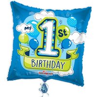 Eckiger Folieballon, My 1st Birthday, 35cm x 35cm, heliumgeeignet Eckiger Folieballon, My 1st Birthday, 35cm x 35cm, heliumgeeignet von Globos Europe BV