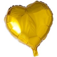 Herz-Folienballon in gold, heliumgeeignet, 35cm Herz-Folienballon in gold, heliumgeeignet, 35cm von Globos Europe BV