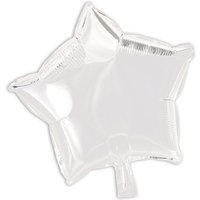 Stern-Folienballon in weiß, heliumgeeignet, 38cm von Globos Europe BV