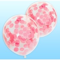 Konfetti Luftballons pink, 6 pinke Konfettiballons für Deko, 30cm Konfetti Luftballons pink, 6 pinke Konfettiballons für Deko, 30cm von Globos Nordic