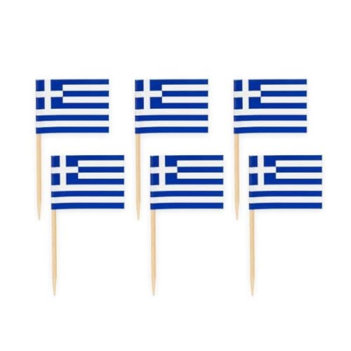 Globos 50 Flaggen Deko Picker Griechenland von Globos