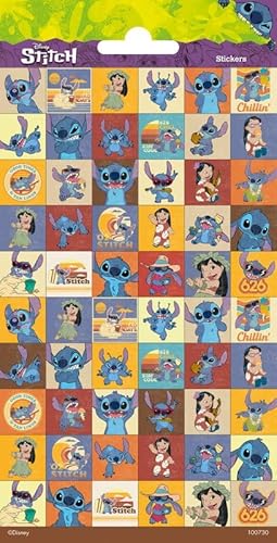 Globos Stitch Mini Aufkleber/Sticker Bogen, Material: Papier, 1 Stück von Globos
