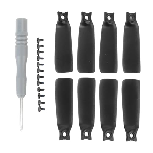 Glomora 8pcs Drohnen -Propeller niedrige Geräusche Leichte Drohnen -Propeller -Klingen für Flip -Drohne (Black) von Glomora