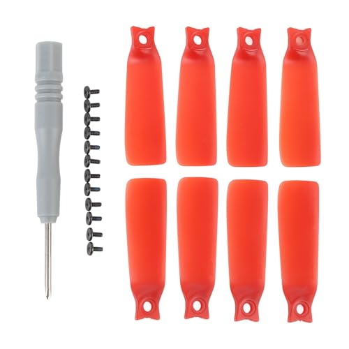 Glomora 8pcs Drohnen -Propeller niedrige Geräusche Leichte Drohnen -Propeller -Klingen für Flip -Drohne (Red) von Glomora