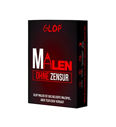Glop Malen - Gesellschaftsspiele für Erwachsene - Die Schrägste Version des klassischen Malspiels - 2 bis 4 Spielerteams - Spiele für Erwachsene - Spiel des Jahres 2022 - Lustige Geschenke von Glop