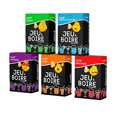 Glop Peut-être Le Meilleur Jeu de Société Adulte à Boire, Jeu de Société Dynamisant Pour Soirées et Apéritifs, Jeux de Cartes à Boire, Jeu d'alcool, Jeux Pour Jouer Entre Amis von Glop