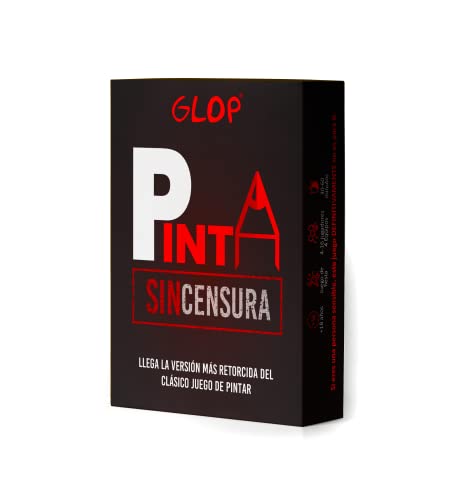 Juegos de Mesa Adulto - Pinta y Adivina Situaciones Ridículas, Extrañas e Extravagantes - De 2 a 4 Equipos - EL Juego para Pintar más Atrevido Que Nunca Has Visto - Regalos Originales - Glop Pinta von Glop