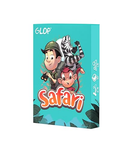 Glop Safari – Kartenspiel für Kinder & Familien ab 6 Jahren, 2–6 Spieler, schnelle Runden (10–15 Min), kompaktes Reisespiel, Geschenkidee von Glop
