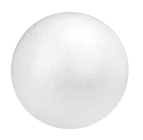 Glorex 6 3803 633 - Styroporkugel, weiß, Durchmesser ca. 15 cm, 1 Stück, zum vielseitigen Basteln und Dekorieren von Glorex