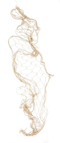 GLOREX 6 1860 101 - Fischernetz aus Baumwolle in Naturfarben, ca. 100 x 200 cm, als maritimer Wand- und Tischschmuck von GLOREX