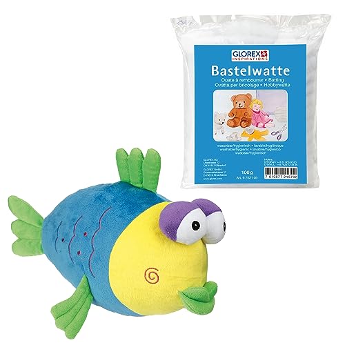 Glorex 04800-1K - Komplettset Kuscheltier zum Selberstopfen, Fisch Lucie, ca. 33 cm, inkl. 100 g Watte, zum Basteln und Kuscheln Glorex 04800-1K - Komplettset Kuscheltier zum Selberstopfen, Fisch Lucie, ca. 33 cm, inkl. 100 g Watte, zum Basteln und Kuscheln von GLOREX