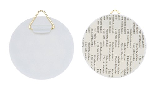 Glorex Wandtellerhalter, selbstklebend, Tragkraft je ca. 1000 g, Durchmesser ca. 60 mm, zum einfachen Aufhängen von Tellern, Hochzeit, Wanddeko, Kunststoff von GLOREX