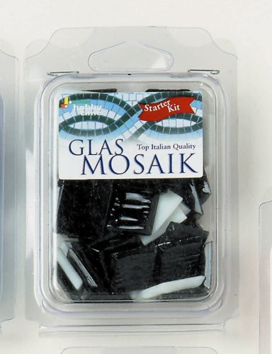 Glorex 6 2430 03 - Mosaik Starter-Set, 200 g, Schwarz/Weiß von GLOREX