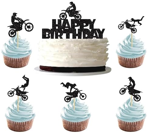 Motorrad Tortenaufsatz Happy Birthday Gloryit 31 Pcs Motorrad Kuchen Topper, Motorrad Cake Topper Dekoration für Männer Jungen Geburtstag Sport Thema Party Dekoration. Motorrad Tortenaufsatz Happy Birthday Gloryit 31 Pcs Motorrad Kuchen Topper, Motorrad Cake Topper Dekoration für Männer Jungen Geburtstag Sport Thema Party Dekoration. von Gloryit