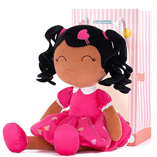 Gloveleya Baby Puppe Geschenke Plüsch Curly Mädchen Spielzeug mit Liebe 16" Rose von Gloveleya