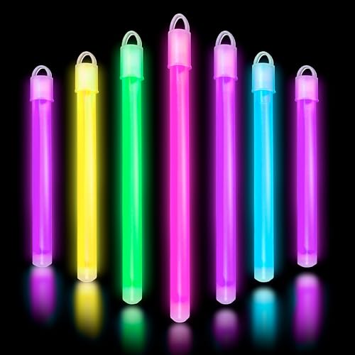 Glow Fever Leuchtstäbe - 15 cm Neon Glow in The Dark Knicklichter, Leuchten im Dunkeln, mit Endkappen und Band-Glow Stick Party Set für Games,Parties & draußen Party Dragon-Gemischt, 50 Stück Glow Fever Leuchtstäbe - 15 cm Neon Glow in The Dark Knicklichter, Leuchten im Dunkeln, mit Endkappen und Band-Glow Stick Party Set für Games,Parties & draußen Party Dragon-Gemischt, 50 Stück von Glow Fever
