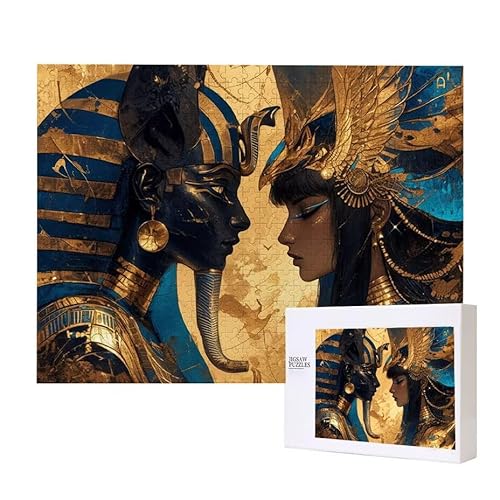 Ägyptischer Pharao Puzzle 3000 Teile Puzzles Erwachsene, Helle und farbenfrohe Puzzles, Indoor-Puzzle-Kreativspiel zur Entspannung von Erwachsenen und Erziehung oder als Geschenk I-3 von Glslmznq