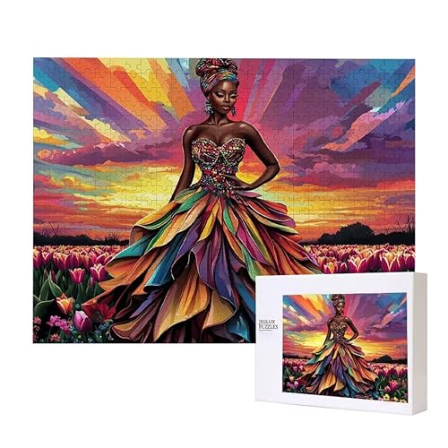 Afrikanische Frauen Puzzle 3000 Teile Puzzles Erwachsene, Helle und farbenfrohe Puzzles, Indoor-Puzzle-Kreativspiel zur Entspannung von Erwachsenen und Erziehung oder als Geschenk I-145 von Glslmznq