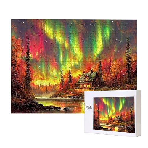 Aurora Kabine Puzzle 300 Teile Puzzles Erwachsene, Helle und farbenfrohe Puzzles, Indoor-Puzzle-Kreativspiel zur Entspannung von Erwachsenen und Erziehung oder als Geschenk I-368 von Glslmznq