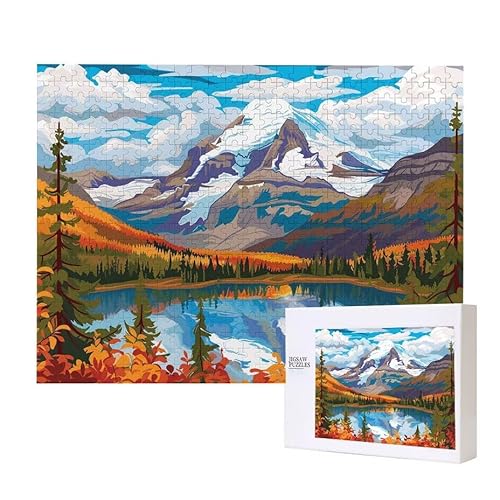 Berge Landschaft Puzzle 200 Teile Puzzles Erwachsene, Helle und farbenfrohe Puzzles, Indoor-Puzzle-Kreativspiel zur Entspannung von Erwachsenen und Erziehung oder als Geschenk I-591 von Glslmznq