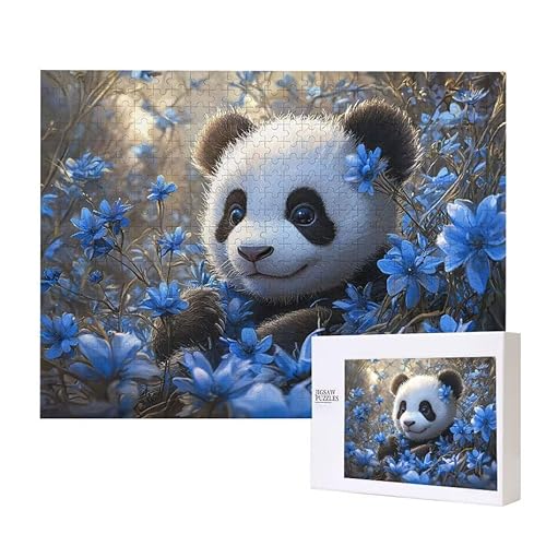Blume Panda Puzzle 2000 Teile Puzzles Erwachsene, Helle und farbenfrohe Puzzles, Indoor-Puzzle-Kreativspiel zur Entspannung von Erwachsenen und Erziehung oder als Geschenk I-350 von Glslmznq