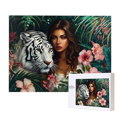 Blumen Frauen Puzzle 3000 Teile Puzzles Erwachsene, Helle und farbenfrohe Puzzles, Indoor-Puzzle-Kreativspiel zur Entspannung von Erwachsenen und Erziehung oder als Geschenk I-309 von Glslmznq