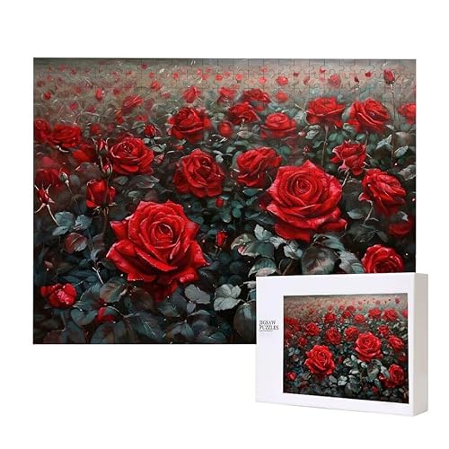 Blumen Rosen Puzzle 300 Teile Puzzles Erwachsene, Helle und farbenfrohe Puzzles, Indoor-Puzzle-Kreativspiel zur Entspannung von Erwachsenen und Erziehung oder als Geschenk I-324 von Glslmznq
