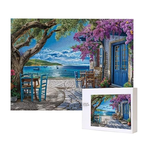 Café Puzzle 3000 Teile Puzzles Erwachsene, Helle und farbenfrohe Puzzles, Indoor-Puzzle-Kreativspiel zur Entspannung von Erwachsenen und Erziehung oder als Geschenk I-379 von Glslmznq