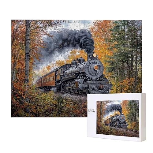 Dampfzug Puzzle 1000 Teile Puzzles Erwachsene, Helle und farbenfrohe Puzzles, Indoor-Puzzle-Kreativspiel zur Entspannung von Erwachsenen und Erziehung oder als Geschenk I-792 von Glslmznq