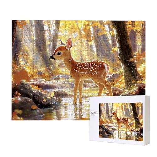 Deer Forest Puzzle 3000 Teile Puzzles Erwachsene, Helle und farbenfrohe Puzzles, Indoor-Puzzle-Kreativspiel zur Entspannung von Erwachsenen und Erziehung oder als Geschenk I-691 von Glslmznq