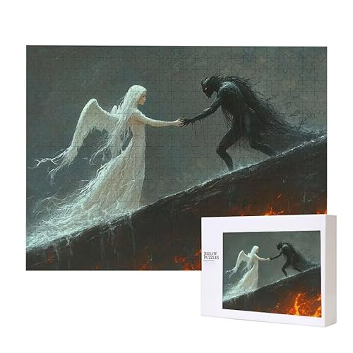 Devil Angel Puzzle 1000 Teile Puzzles Erwachsene, Helle und farbenfrohe Puzzles, Indoor-Puzzle-Kreativspiel zur Entspannung von Erwachsenen und Erziehung oder als Geschenk I-140 von Glslmznq