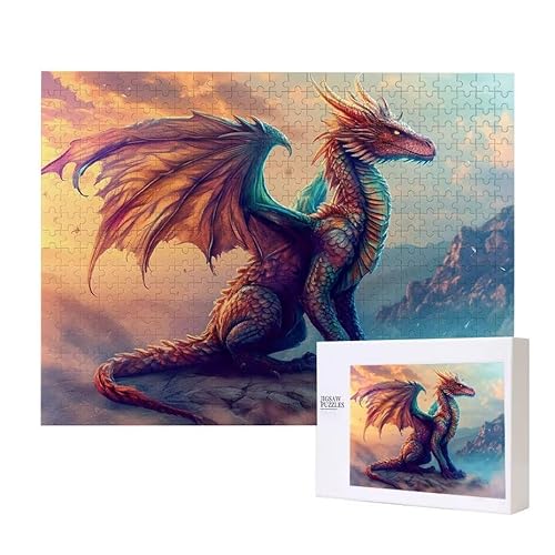 Drache Puzzle 2000 Teile Puzzles Erwachsene, Helle und farbenfrohe Puzzles, Indoor-Puzzle-Kreativspiel zur Entspannung von Erwachsenen und Erziehung oder als Geschenk I-448 von Glslmznq
