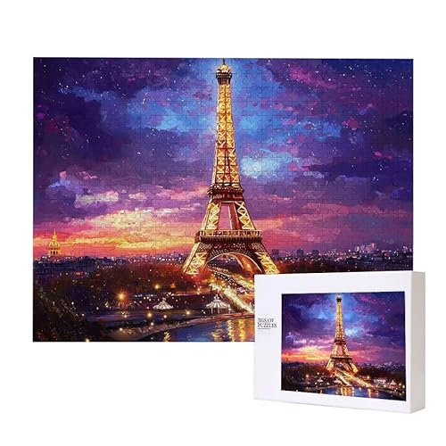 Eiffelturm Puzzle 1000 Teile Puzzles Erwachsene, Helle und farbenfrohe Puzzles, Indoor-Puzzle-Kreativspiel zur Entspannung von Erwachsenen und Erziehung oder als Geschenk I-2 von Glslmznq
