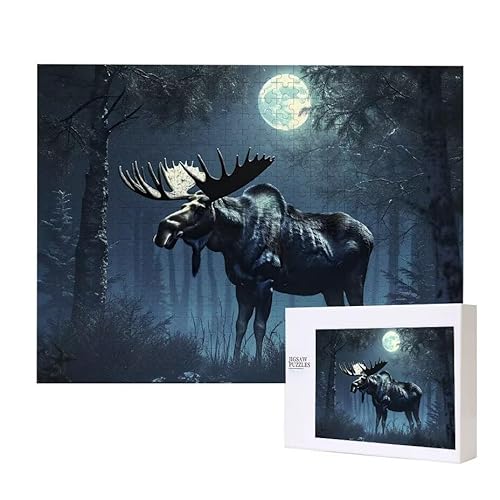 Elch Puzzle 3000 Teile Puzzles Erwachsene, Helle und farbenfrohe Puzzles, Indoor-Puzzle-Kreativspiel zur Entspannung von Erwachsenen und Erziehung oder als Geschenk I-667 von Glslmznq