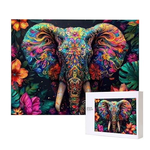 Elefant Blume Puzzle 200 Teile Puzzles Erwachsene, Helle und farbenfrohe Puzzles, Indoor-Puzzle-Kreativspiel zur Entspannung von Erwachsenen und Erziehung oder als Geschenk I-75 Elefant Blume Puzzle 200 Teile Puzzles Erwachsene, Helle und farbenfrohe Puzzles, Indoor-Puzzle-Kreativspiel zur Entspannung von Erwachsenen und Erziehung oder als Geschenk I-75 von Glslmznq