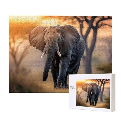Elefant Puzzle 2000 Teile Puzzles Erwachsene, Helle und farbenfrohe Puzzles, Indoor-Puzzle-Kreativspiel zur Entspannung von Erwachsenen und Erziehung oder als Geschenk I-74 von Glslmznq