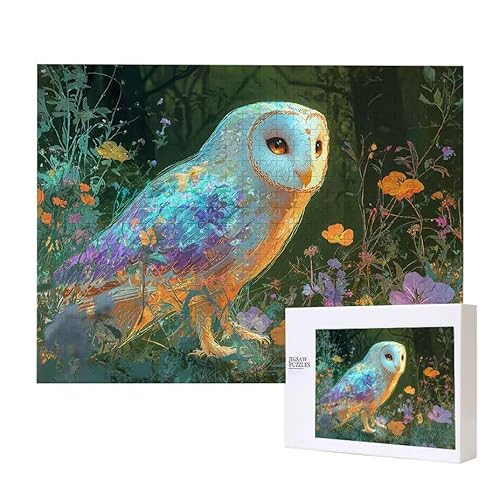 Eule Puzzle 1500 Teile Puzzles Erwachsene, Helle und farbenfrohe Puzzles, Indoor-Puzzle-Kreativspiel zur Entspannung von Erwachsenen und Erziehung oder als Geschenk I-465 von Glslmznq