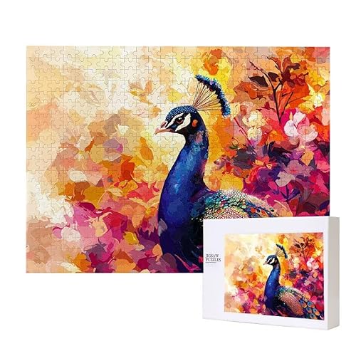 Farbe Pfau Puzzle 2000 Teile Puzzles Erwachsene, Helle und farbenfrohe Puzzles, Indoor-Puzzle-Kreativspiel zur Entspannung von Erwachsenen und Erziehung oder als Geschenk I-36 von Glslmznq