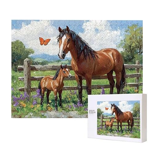 Farm Pferd Puzzle 1500 Teile Puzzles Erwachsene, Helle und farbenfrohe Puzzles, Indoor-Puzzle-Kreativspiel zur Entspannung von Erwachsenen und Erziehung oder als Geschenk I-539 Farm Pferd Puzzle 1500 Teile Puzzles Erwachsene, Helle und farbenfrohe Puzzles, Indoor-Puzzle-Kreativspiel zur Entspannung von Erwachsenen und Erziehung oder als Geschenk I-539 von Glslmznq