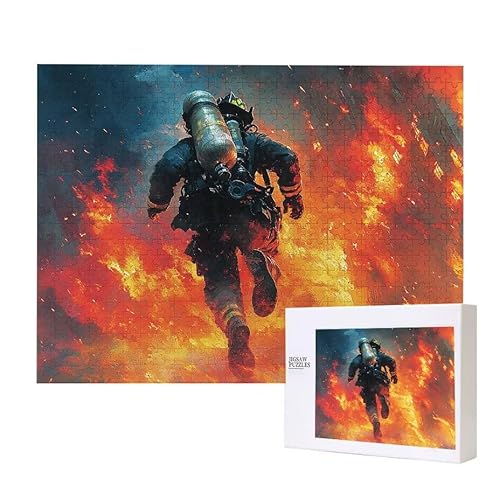 Feuerwehrmann Puzzle 2000 Teile Puzzles Erwachsene, Helle und farbenfrohe Puzzles, Indoor-Puzzle-Kreativspiel zur Entspannung von Erwachsenen und Erziehung oder als Geschenk I-690 von Glslmznq