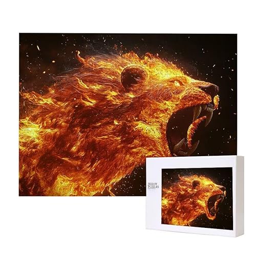 Flame Lion Puzzle 300 Teile Puzzles Erwachsene, Helle und farbenfrohe Puzzles, Indoor-Puzzle-Kreativspiel zur Entspannung von Erwachsenen und Erziehung oder als Geschenk I-444 Flame Lion Puzzle 300 Teile Puzzles Erwachsene, Helle und farbenfrohe Puzzles, Indoor-Puzzle-Kreativspiel zur Entspannung von Erwachsenen und Erziehung oder als Geschenk I-444 von Glslmznq