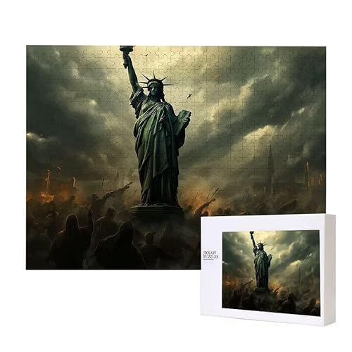 Freiheitsstatue Puzzle 3000 Teile Puzzles Erwachsene, Helle und farbenfrohe Puzzles, Indoor-Puzzle-Kreativspiel zur Entspannung von Erwachsenen und Erziehung oder als Geschenk I-811 von Glslmznq