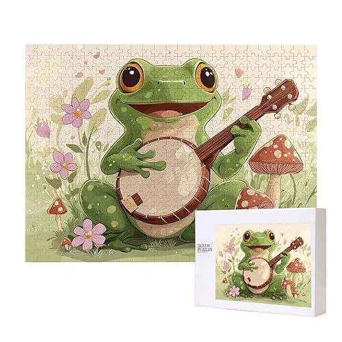 Frosch Puzzle 300 Teile Puzzles Erwachsene, Helle und farbenfrohe Puzzles, Indoor-Puzzle-Kreativspiel zur Entspannung von Erwachsenen und Erziehung oder als Geschenk I-560 von Glslmznq