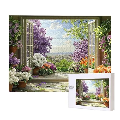 Garten Landschaft Puzzle 1000 Teile Puzzles Erwachsene, Helle und farbenfrohe Puzzles, Indoor-Puzzle-Kreativspiel zur Entspannung von Erwachsenen und Erziehung oder als Geschenk I-352 von Glslmznq