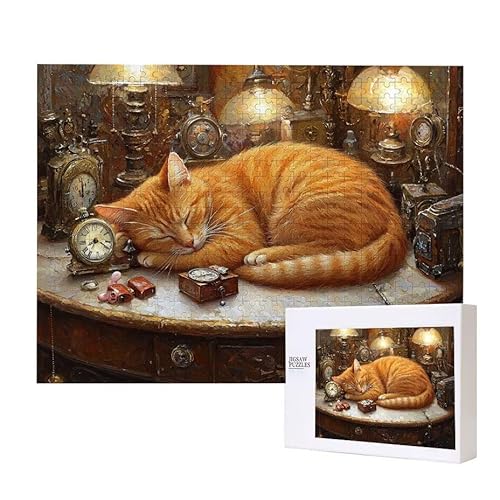 Ingwerkatze Puzzle 1500 Teile Puzzles Erwachsene, Helle und farbenfrohe Puzzles, Indoor-Puzzle-Kreativspiel zur Entspannung von Erwachsenen und Erziehung oder als Geschenk I-377 von Glslmznq