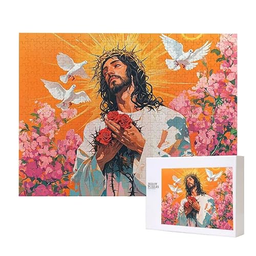 Jesus Puzzle 2000 Teile Puzzles Erwachsene, Helle und farbenfrohe Puzzles, Indoor-Puzzle-Kreativspiel zur Entspannung von Erwachsenen und Erziehung oder als Geschenk I-744 von Glslmznq